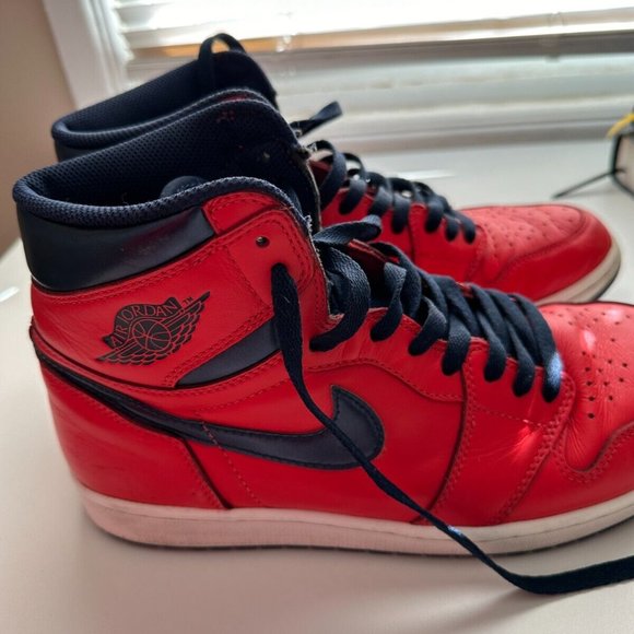 Jordan 1 High Retro David Letterman Crimson Size 11m - Picture 5 of 6